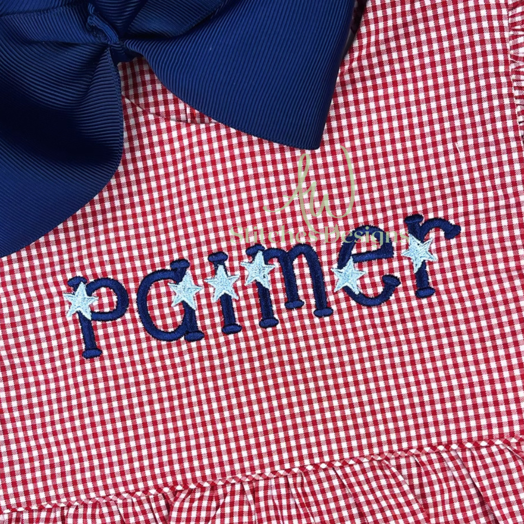 Star Spangled Satin Print Font