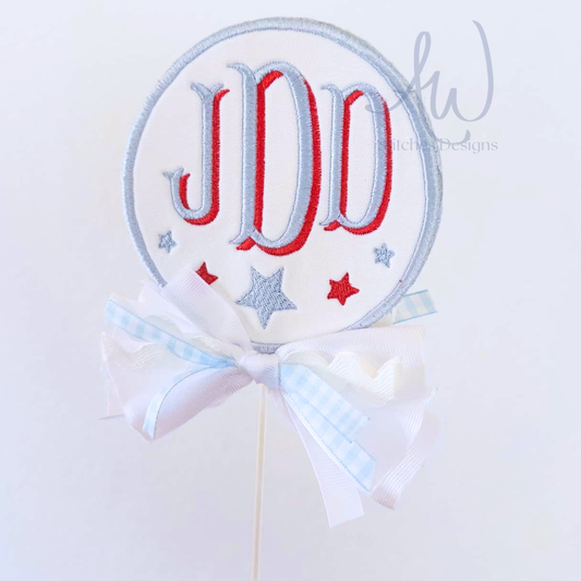 Single Star Frame Embroidery Design