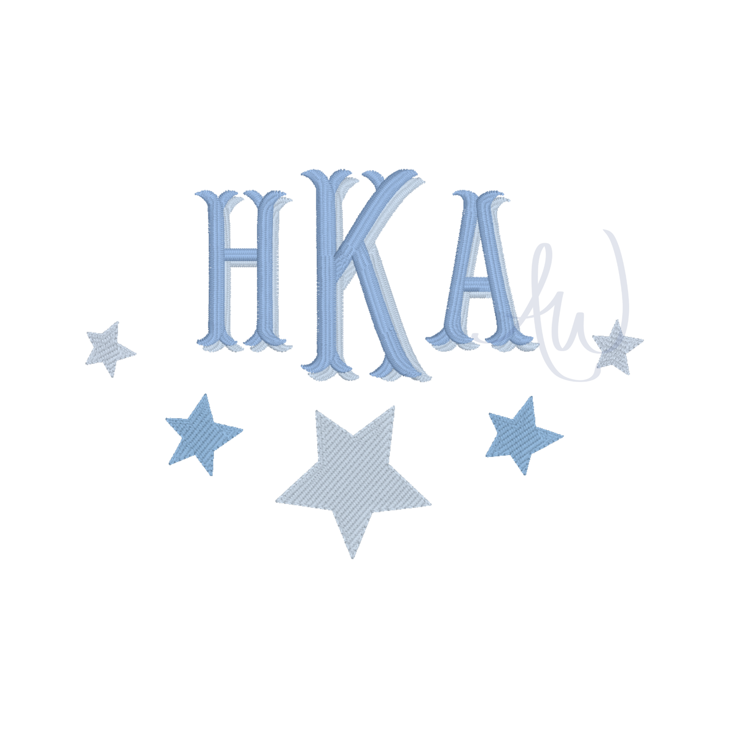 Single Star Frame Embroidery Design
