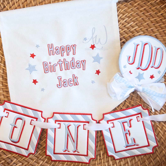 In the Hoop Square Stripe Applique Frame Machine Embroidery File