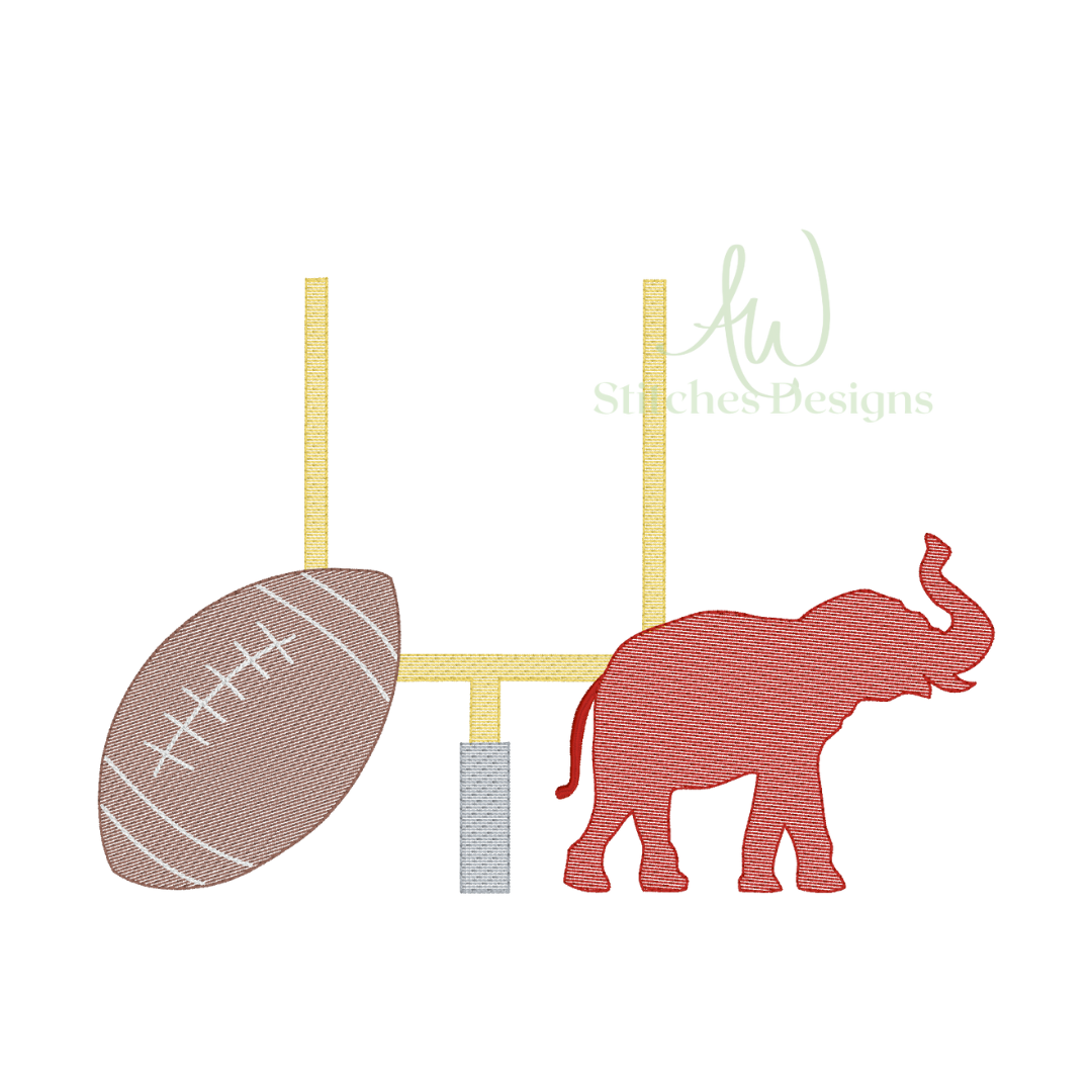 Alabama Football Elephant Sketch Design