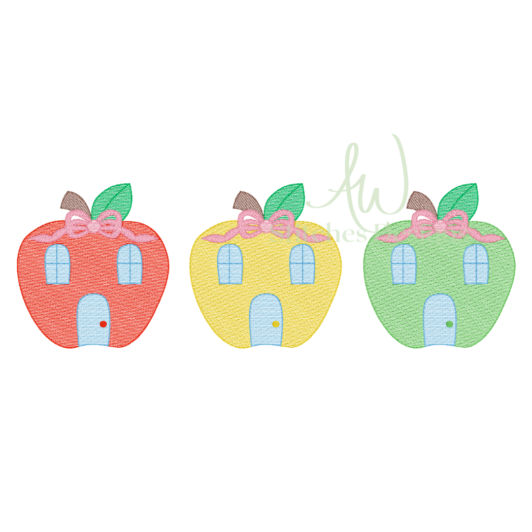 Apple school sketch trio with bow