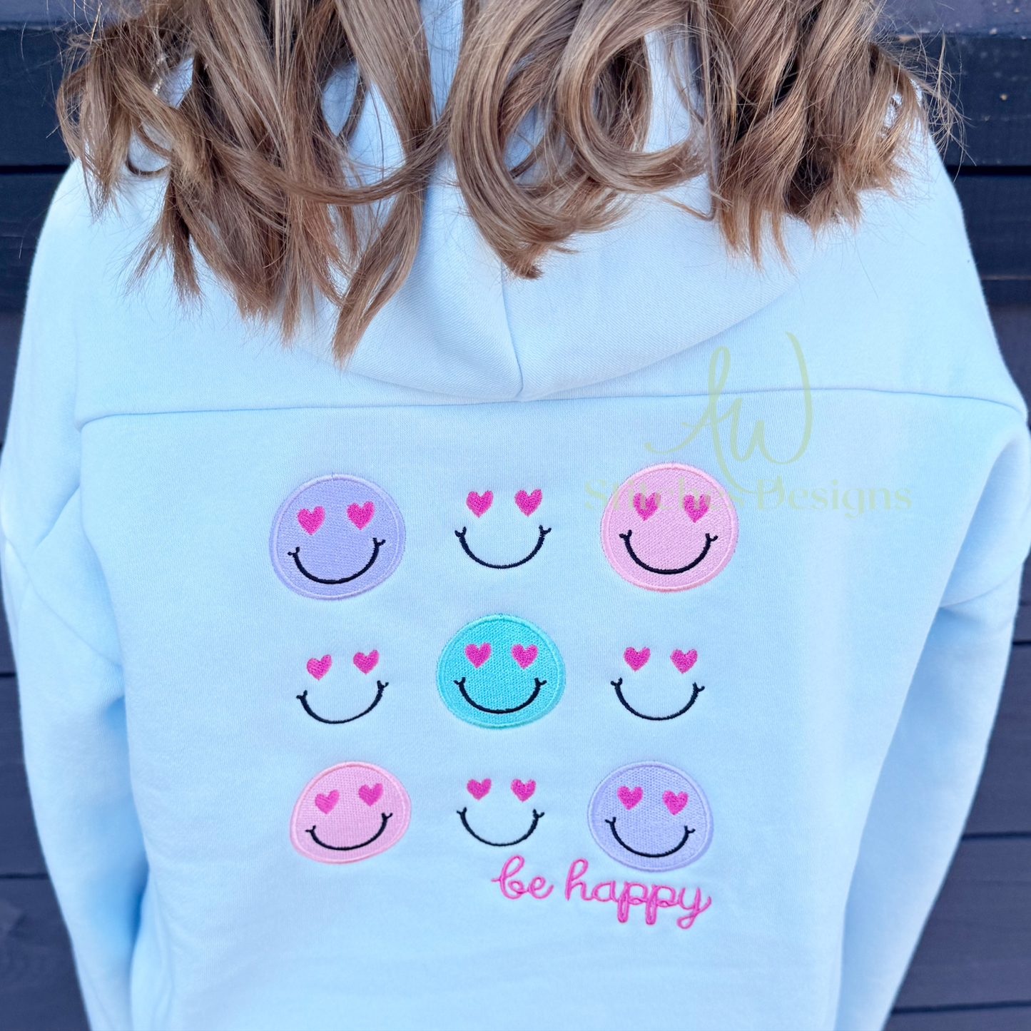 Don’t Worry Be Happy Smiley Face Embroidery Design