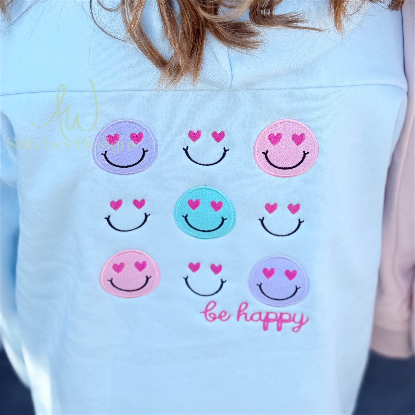 Don’t Worry Be Happy Smiley Face Embroidery Design