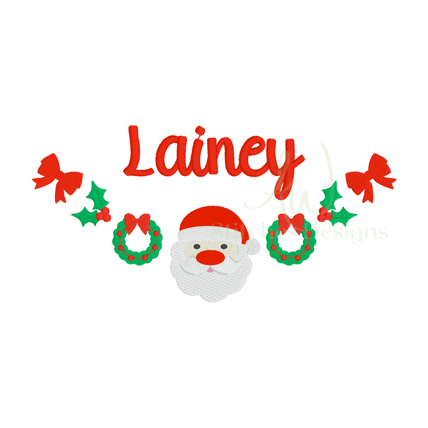 Santa Claus Monogram Embroidery Frame