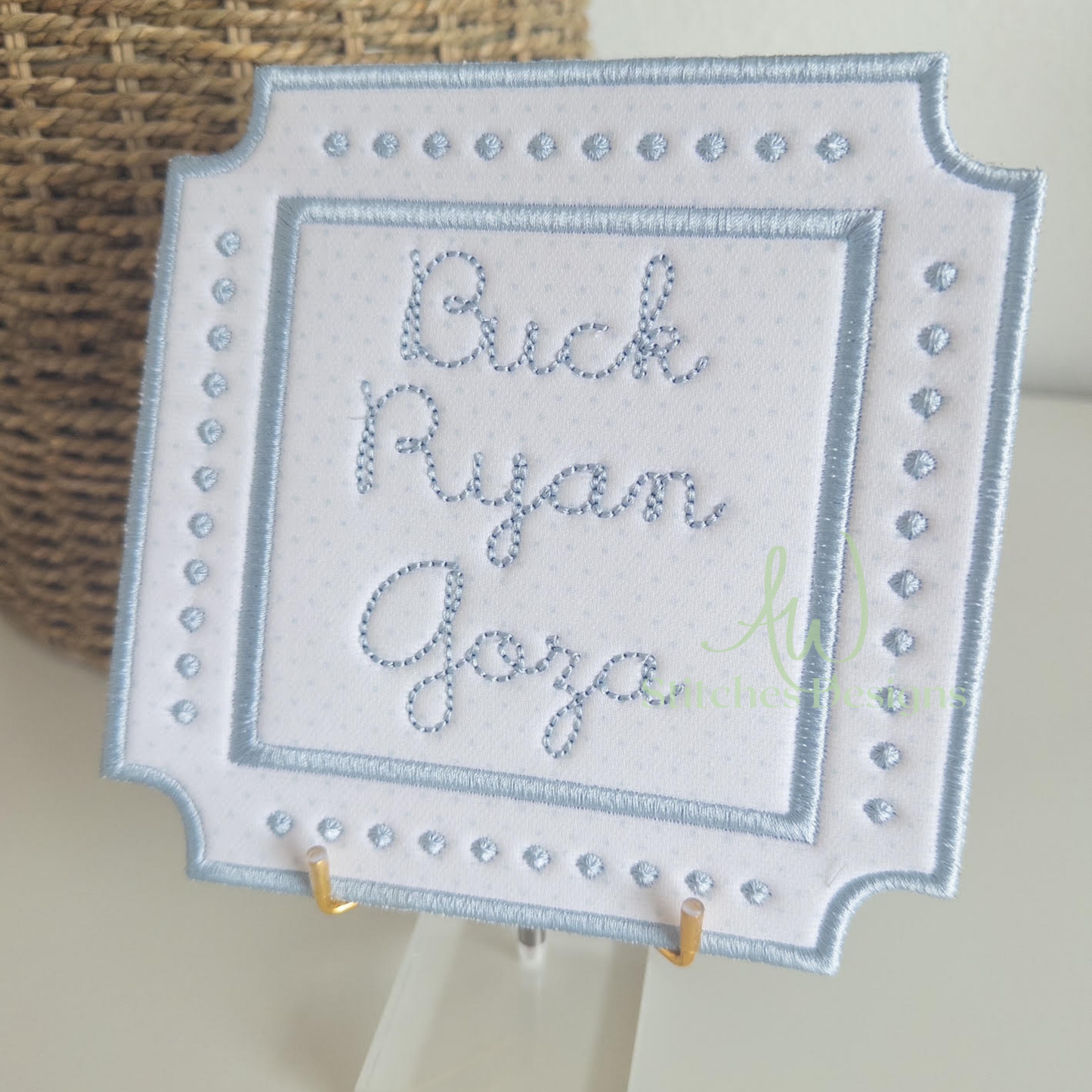 In the Hoop French Knot Milestone Card Machine Embroidery Design