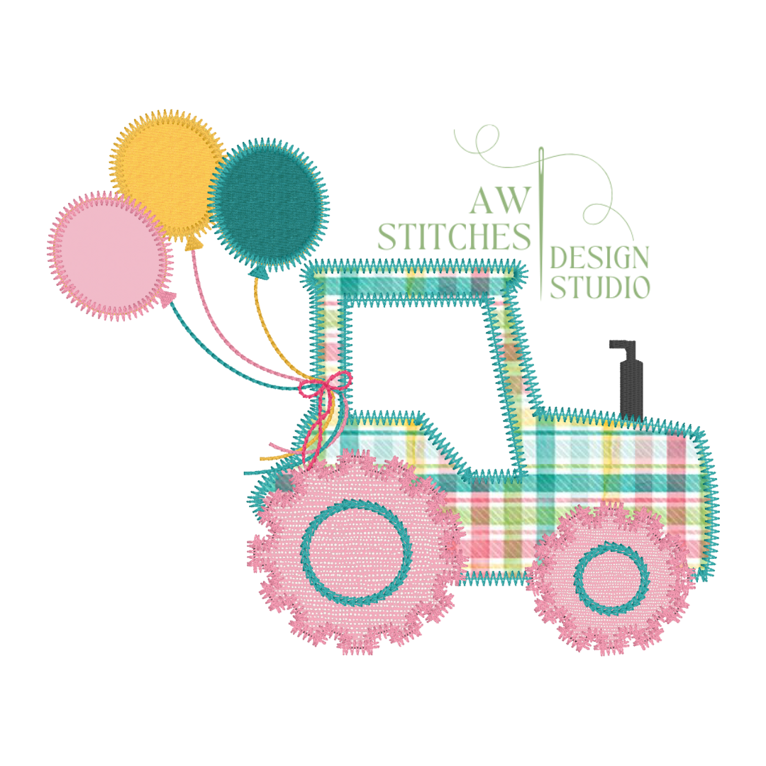 Birthday tractor with Bow