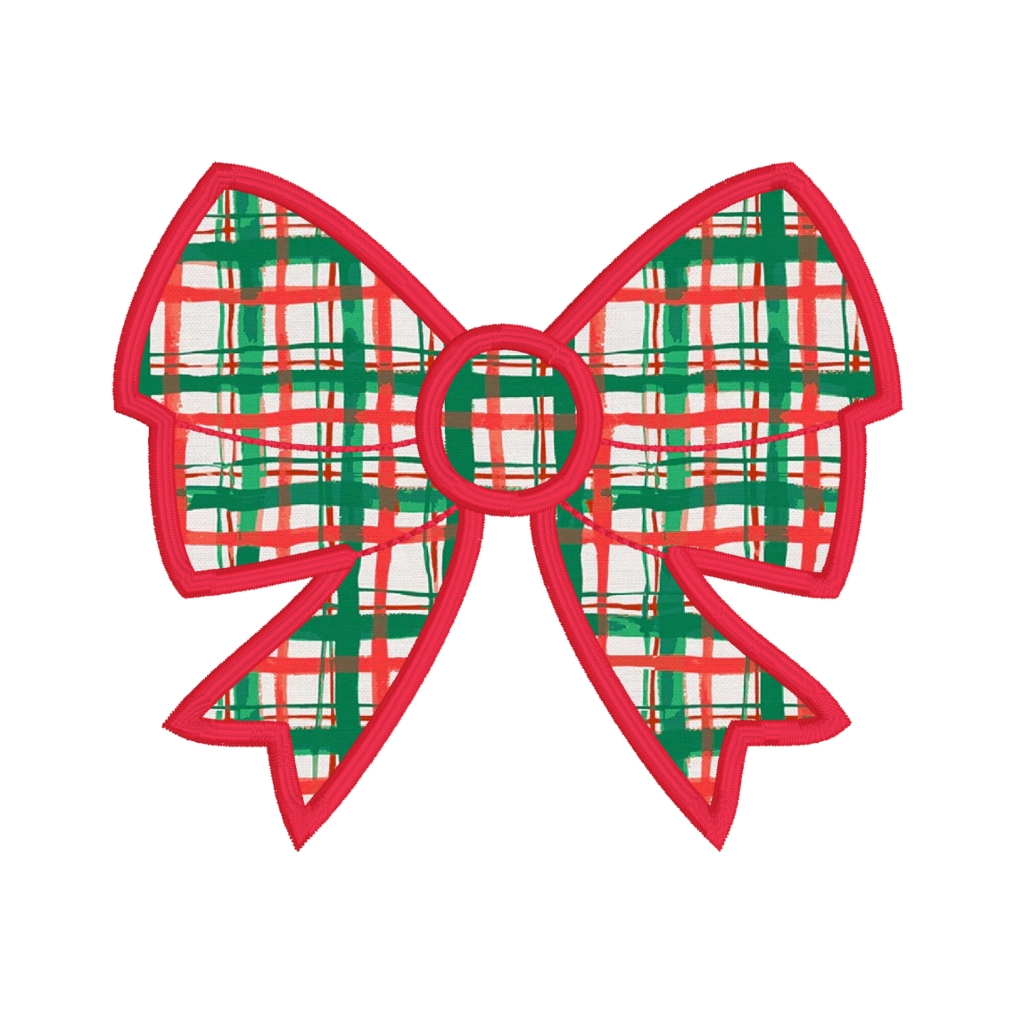 Classic Satin Applique Bow Design for Machine Embroidery