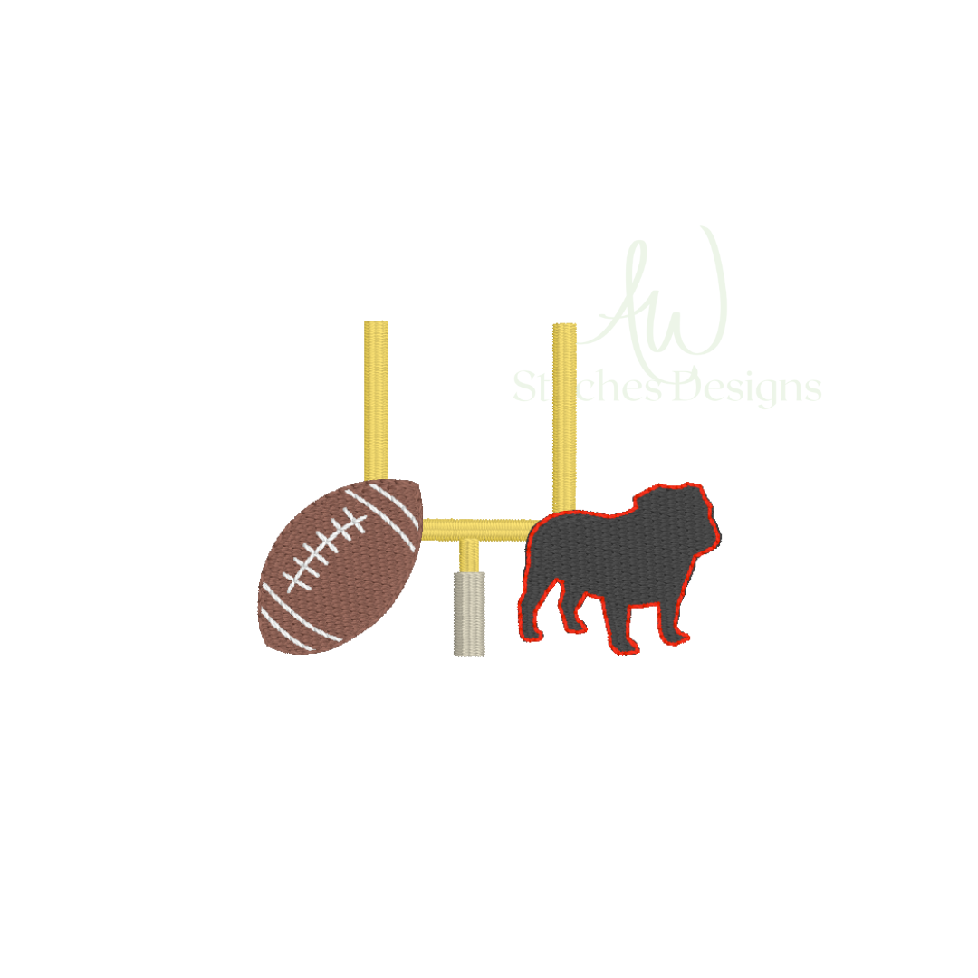 Bulldog Football Mini Fill Design