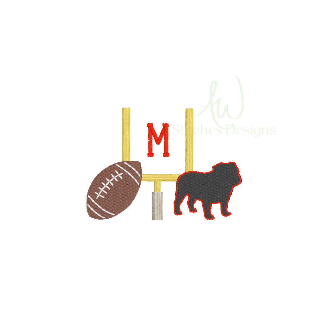 Bulldog Football Mini Fill Design