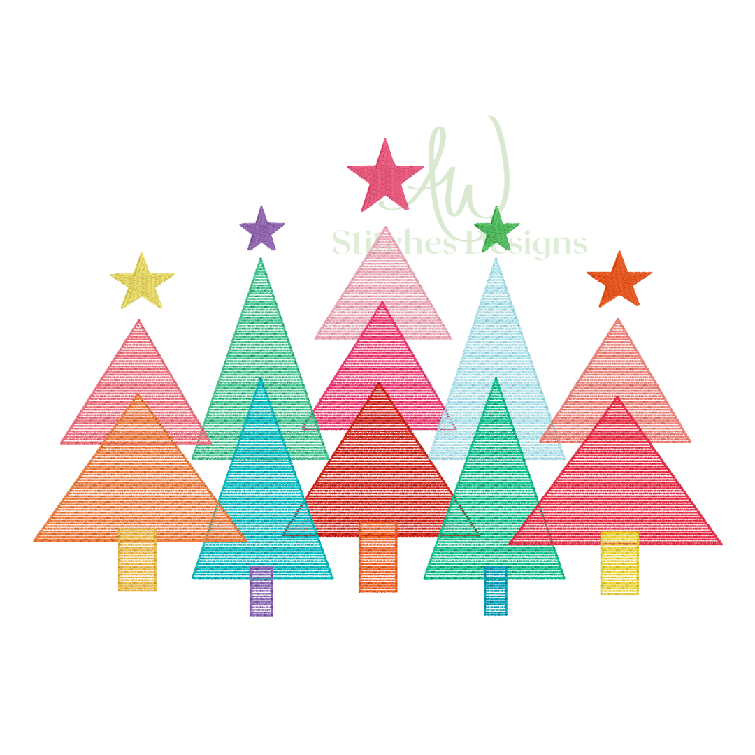 Sketch Christmas Trees