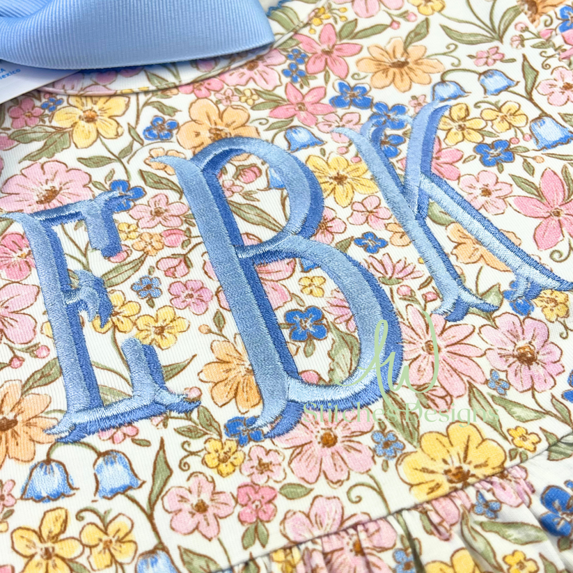 Shadow Fishtail Monogram Font for Machine Embroidery with BX | AW ...