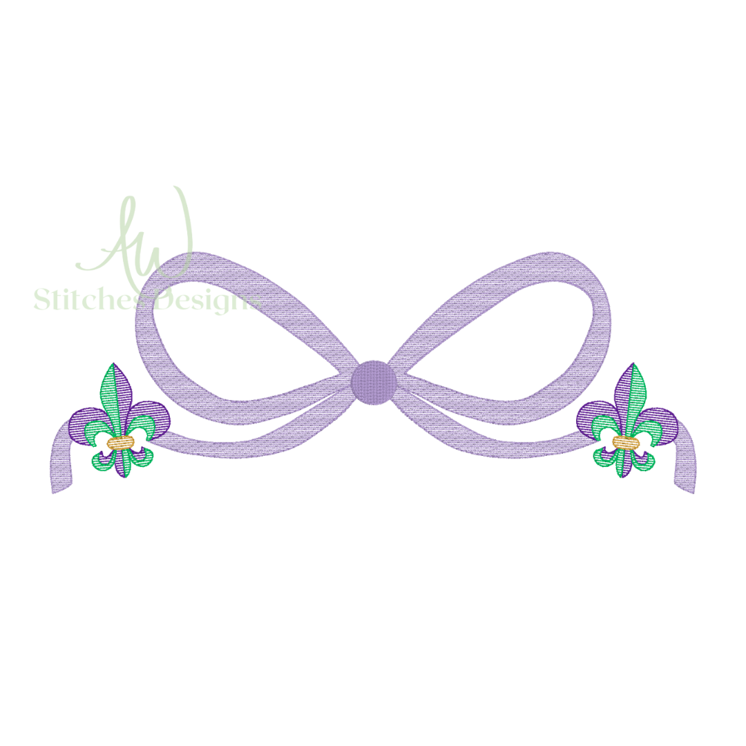 Mardi Gras Sketch Bow