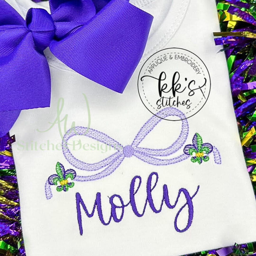 Mardi Gras Sketch Bow