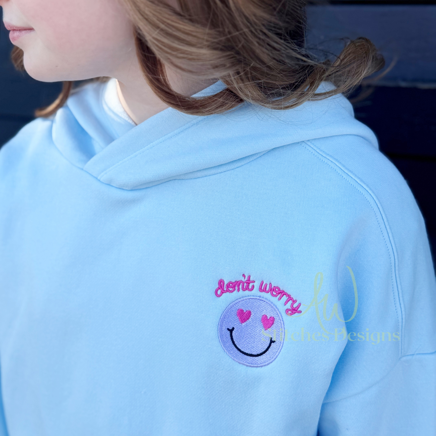 Don’t Worry Be Happy Smiley Face Embroidery Design