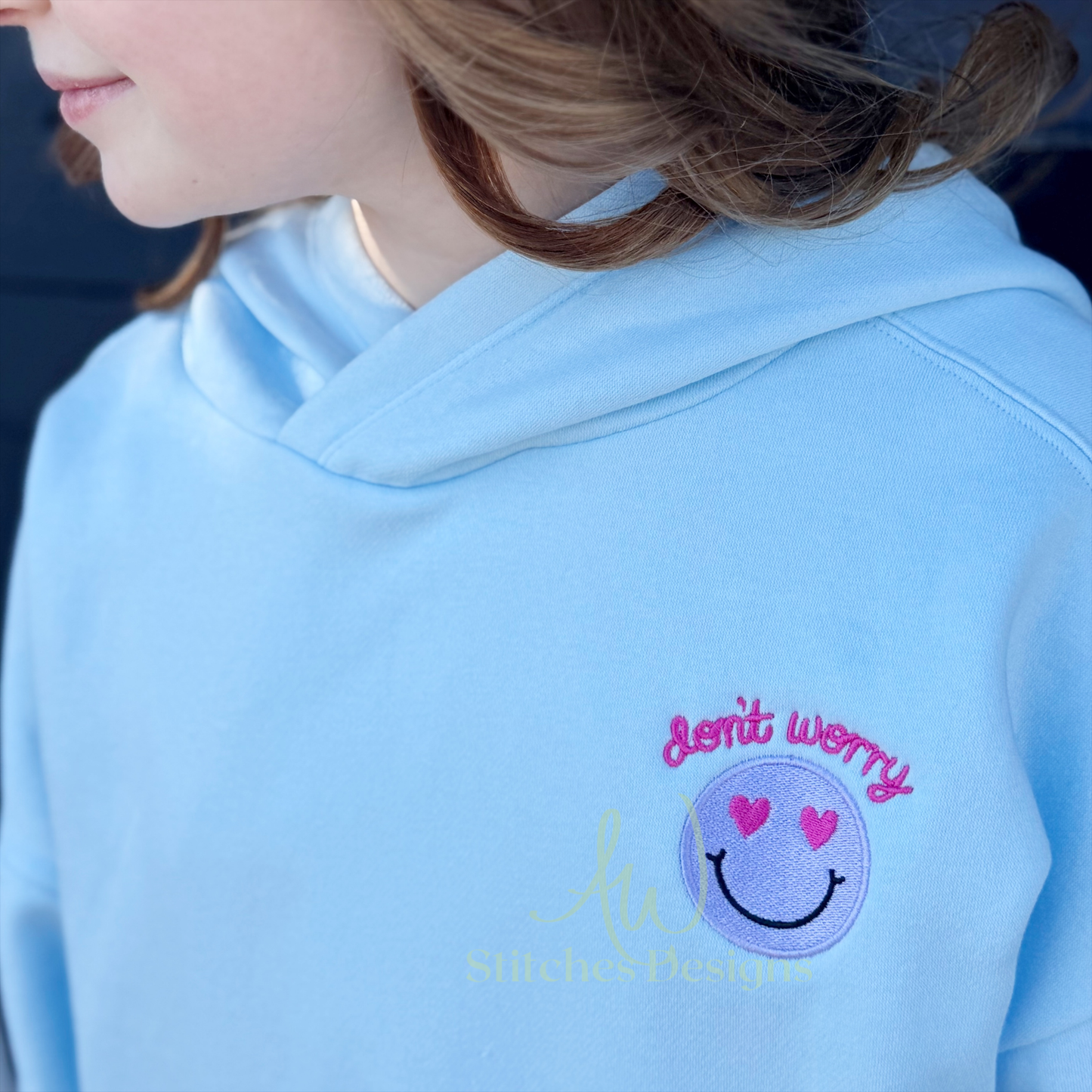 Don’t Worry Be Happy Smiley Face Embroidery Design