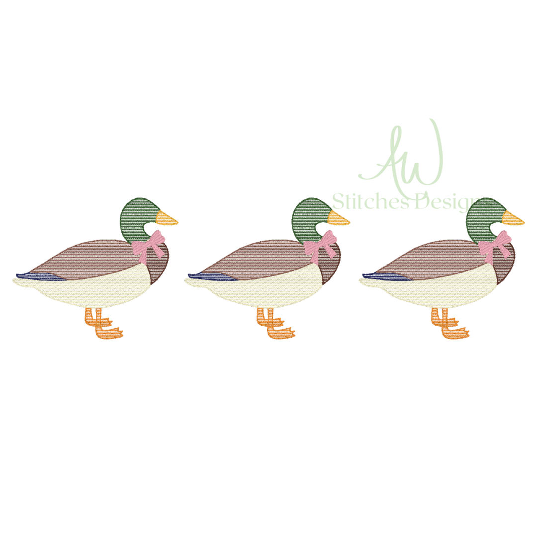 Mallard Sketch Trio with Bow