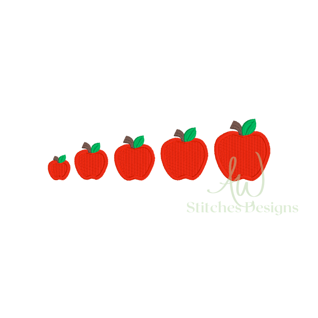 Mini apple fill stitch