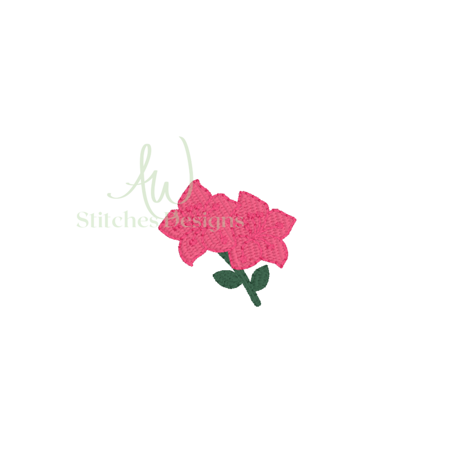 Mini azalea tiny flower fill stitch machine embroidery mini design