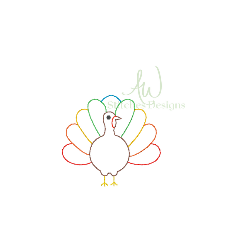 Mini Turkey Bean Stitch – AW Stitches Designs