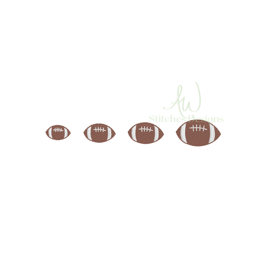 Mini football fill stitch