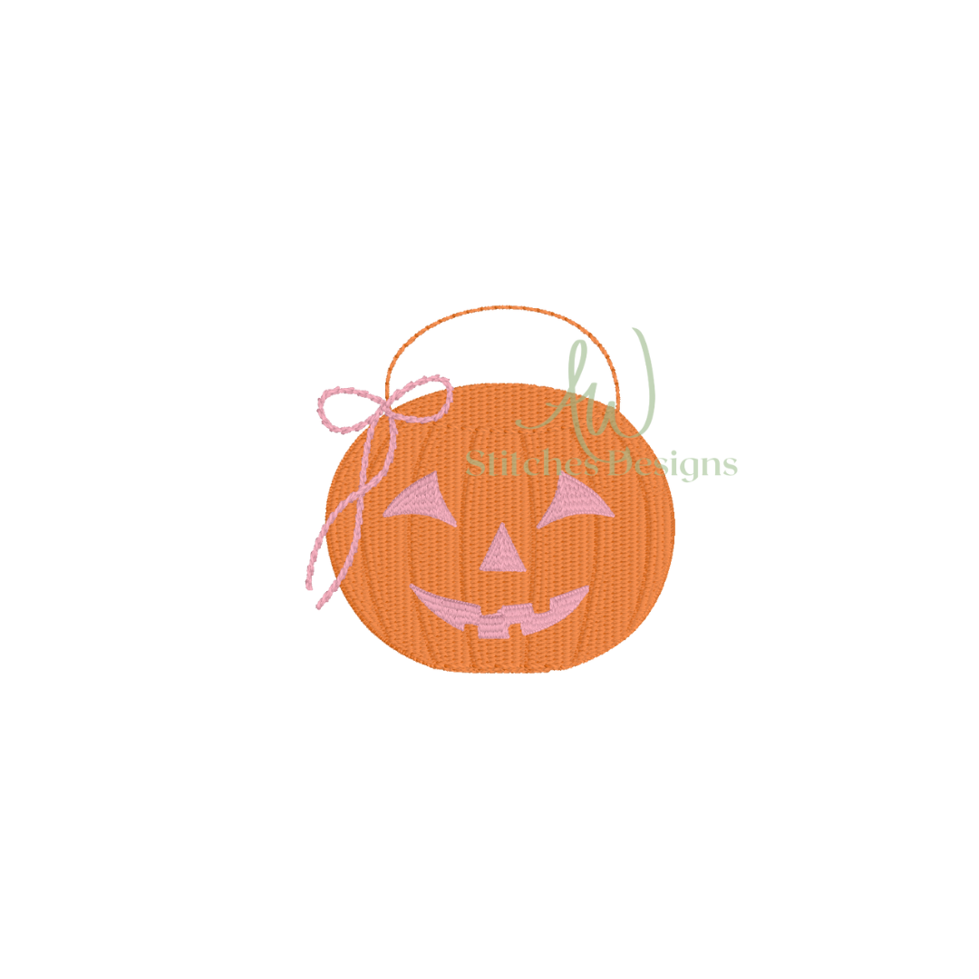 Mini Jack-o-lantern with Bow