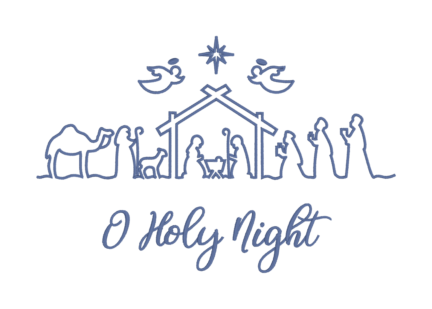 Nativity Line Satin Stitch