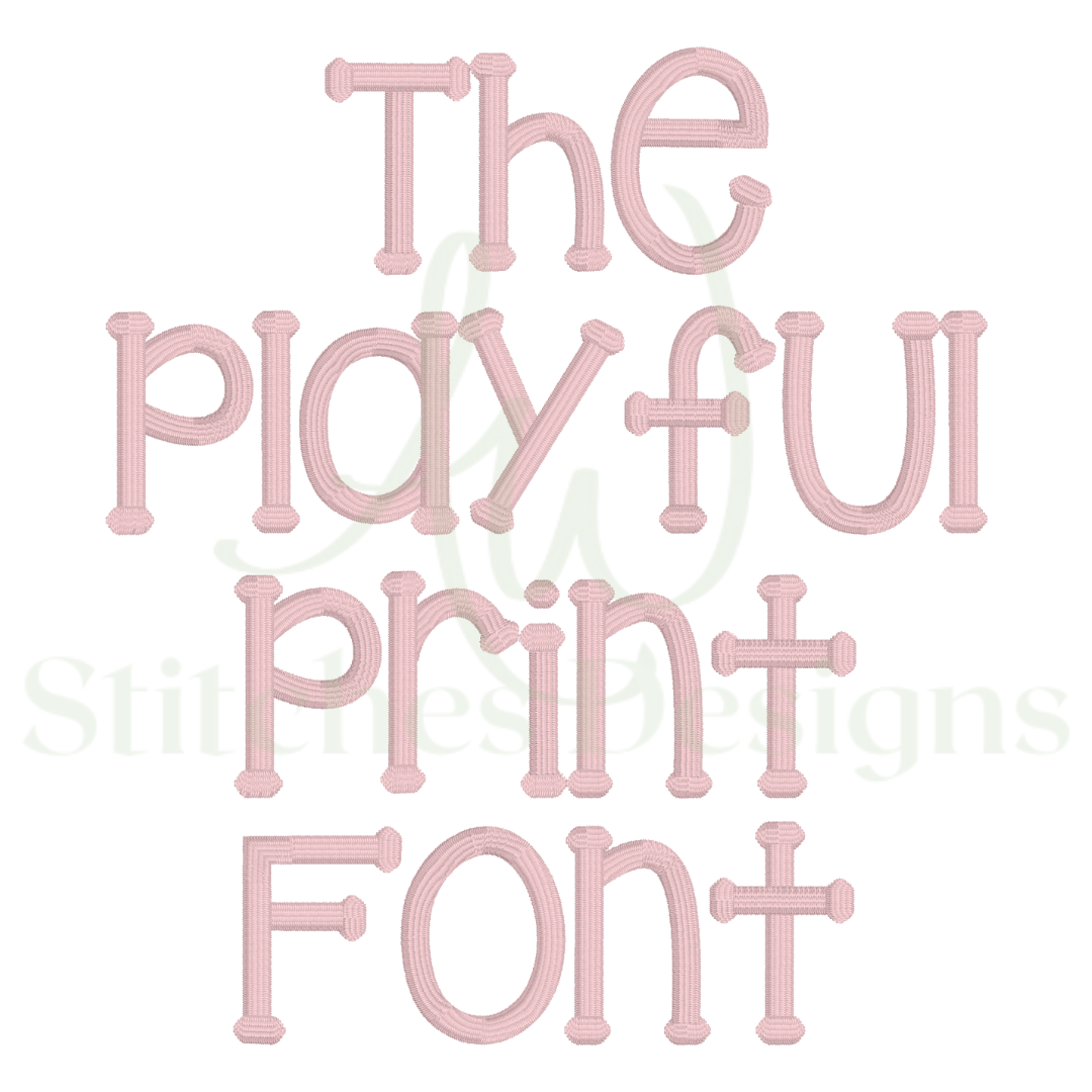 The Playful Print Satin Font