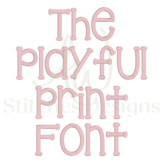 The Playful Print Satin Font