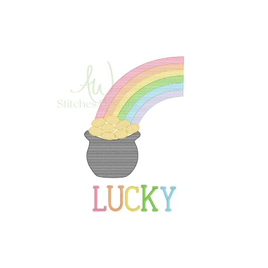 Sketch Rainbow Pot of Gold