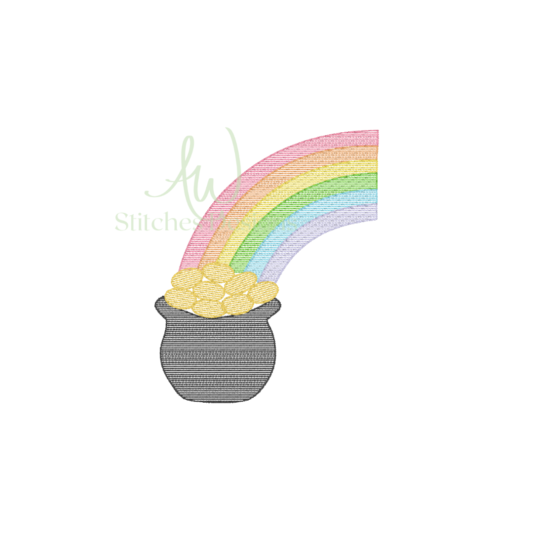 Sketch Rainbow Pot of Gold