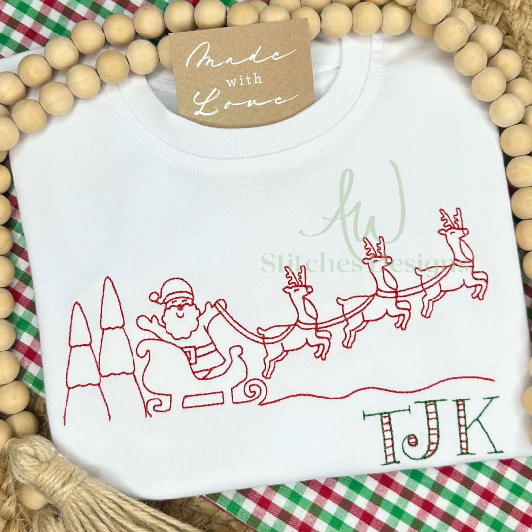 Santa Vintage Line Design