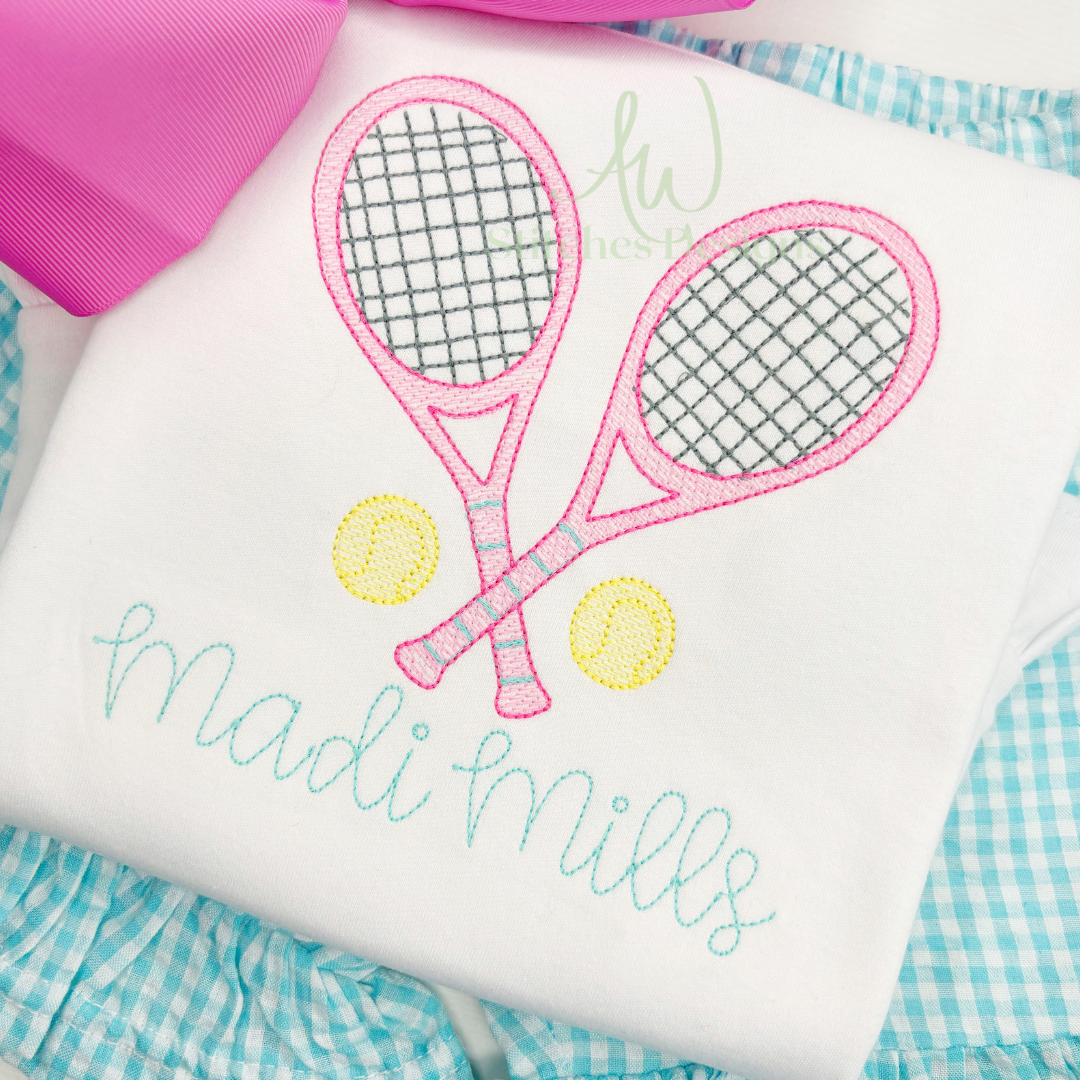 Sketch Crossed Tennis Rackets