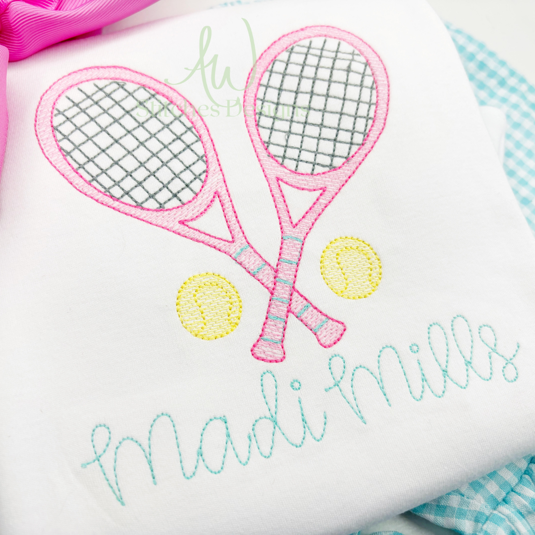 Sketch Crossed Tennis Rackets