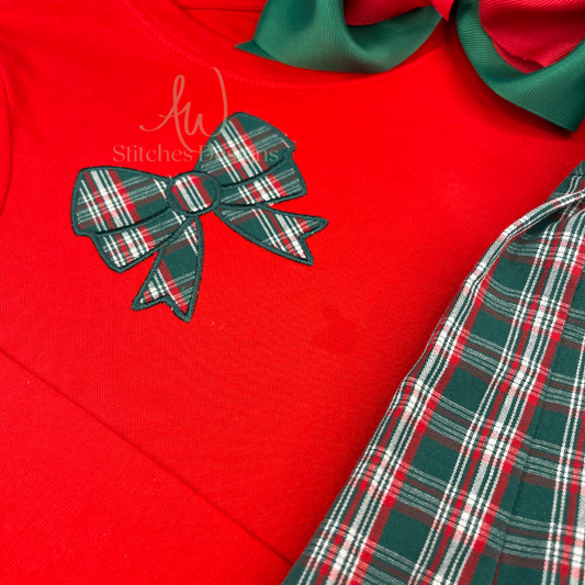 Classic Satin Applique Bow Design for Machine Embroidery