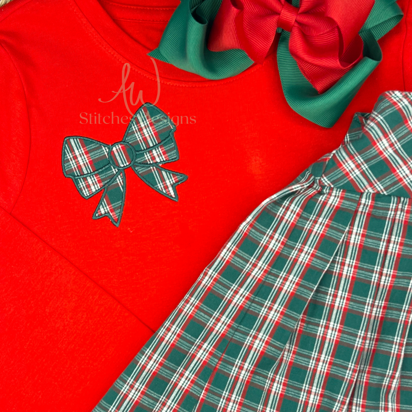 Classic Satin Applique Bow Design for Machine Embroidery