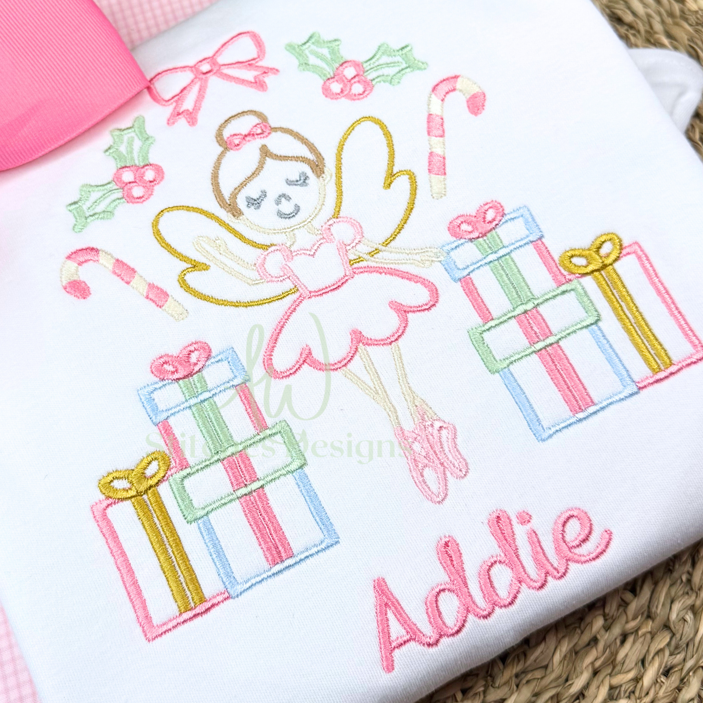 Sugar Plum Fairy satin stitch machine embroidery design file