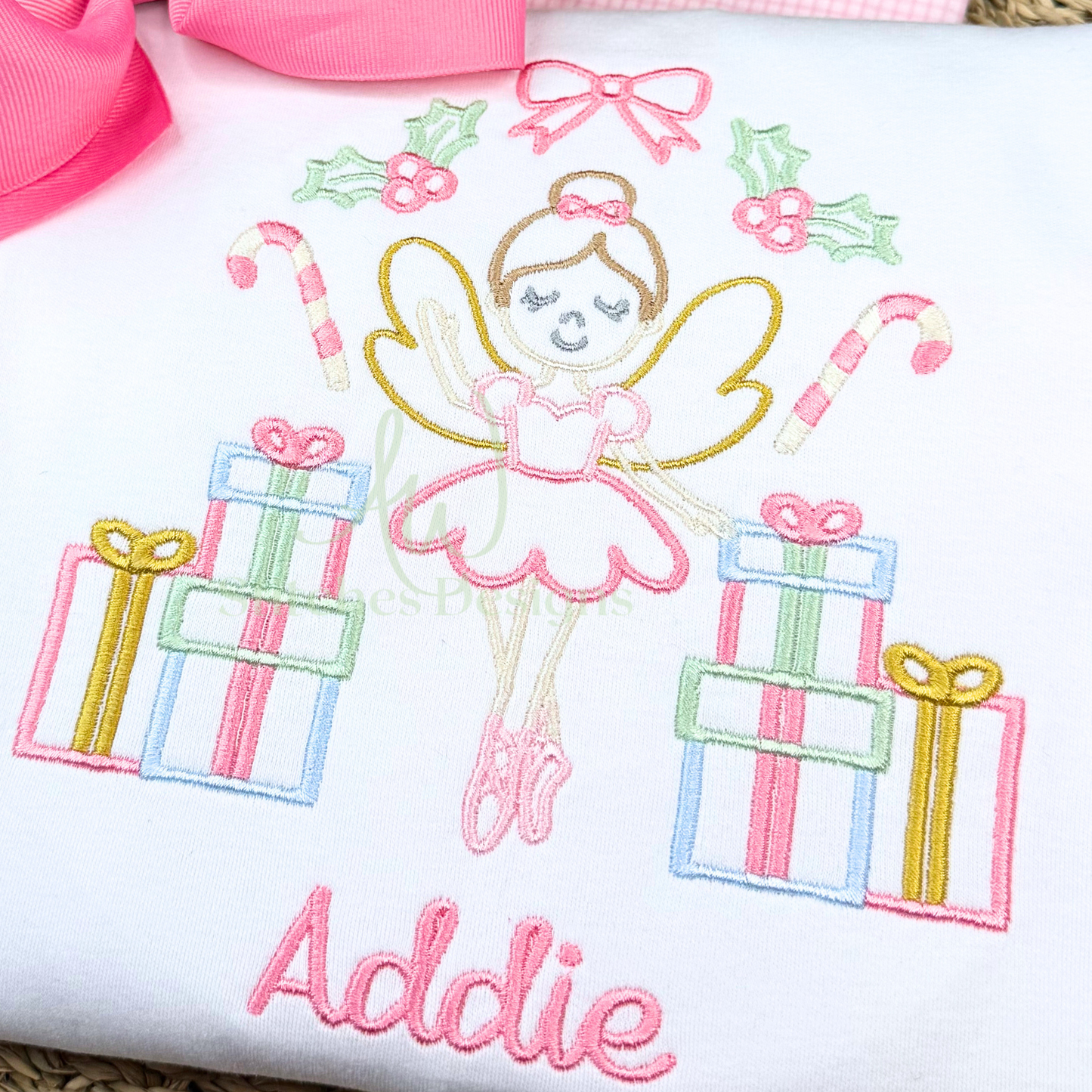 Sugar Plum Fairy satin stitch machine embroidery design file