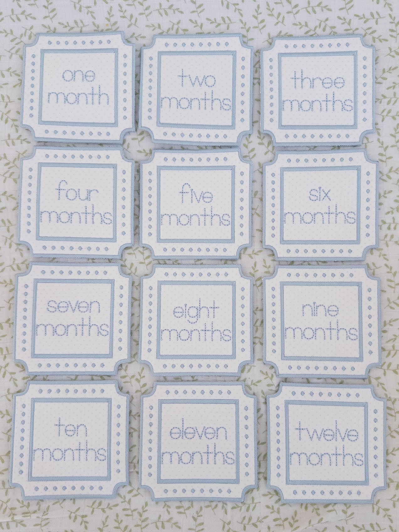 In the Hoop French Knot Milestone Card Machine Embroidery Design