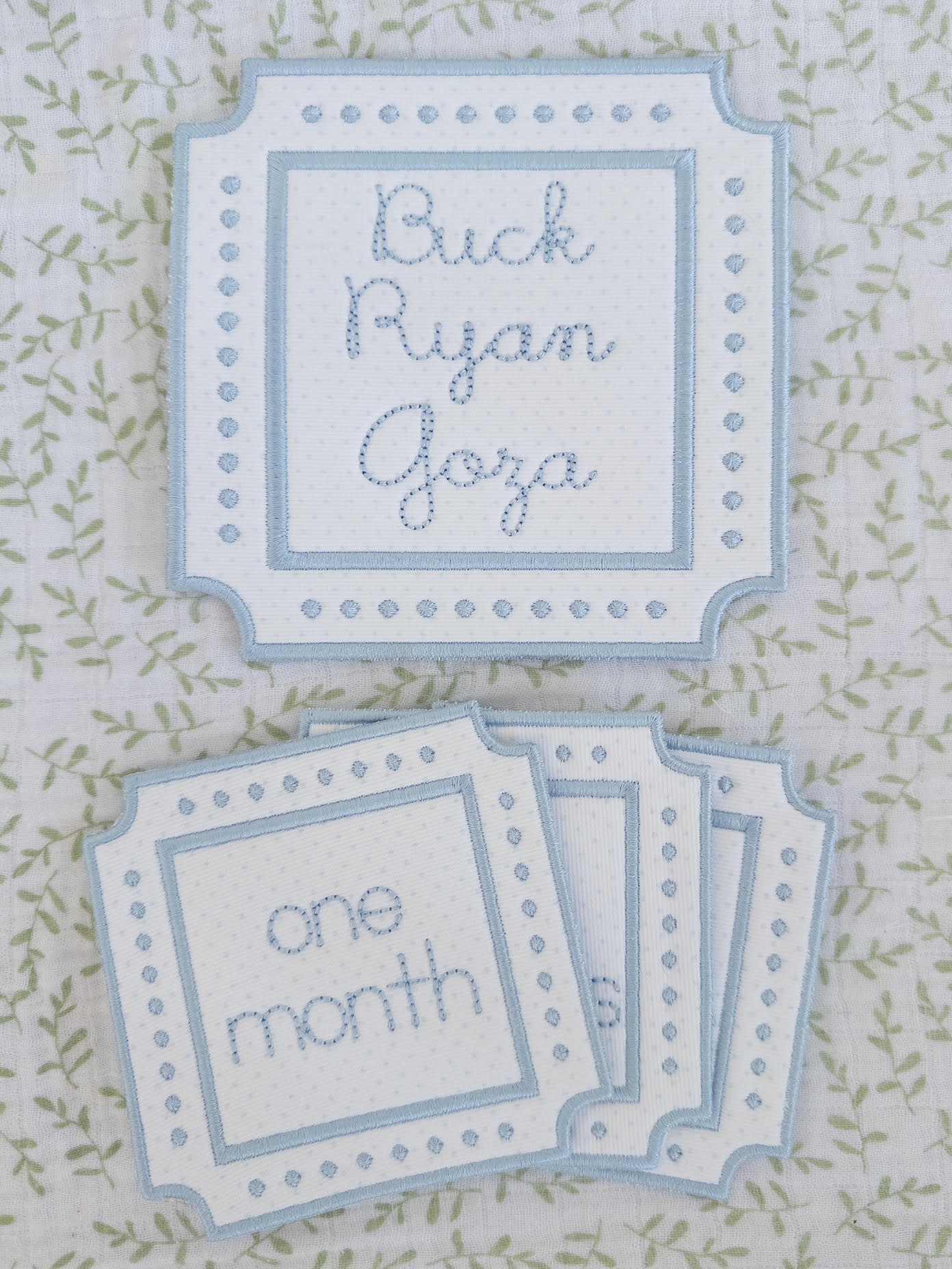 In the Hoop French Knot Milestone Card Machine Embroidery Design