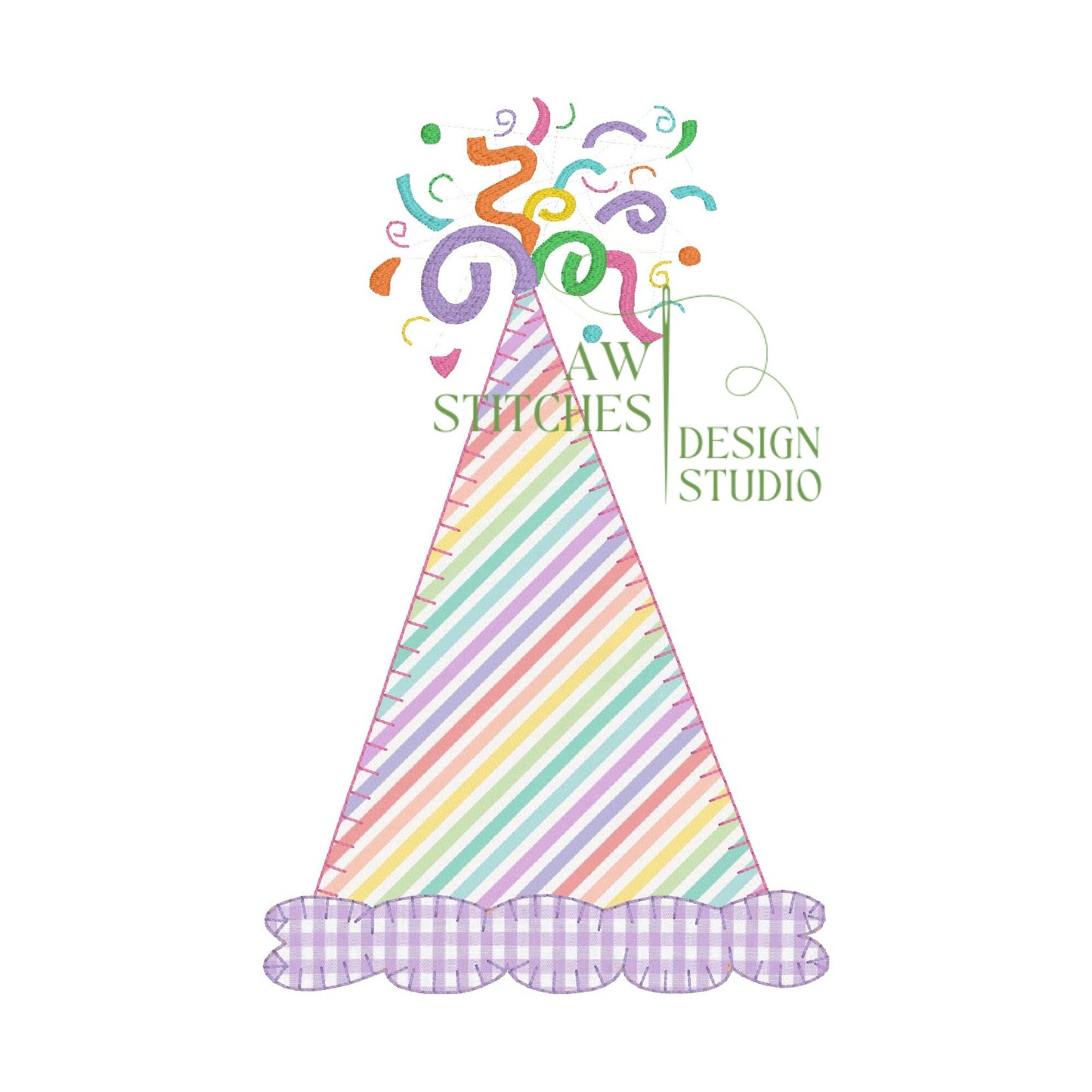 Party Hat Applique 4x4 ONLY
