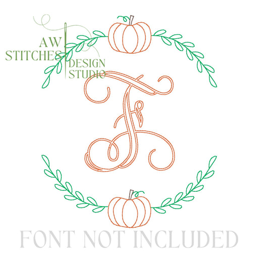 Pumpkin Monogram Frame