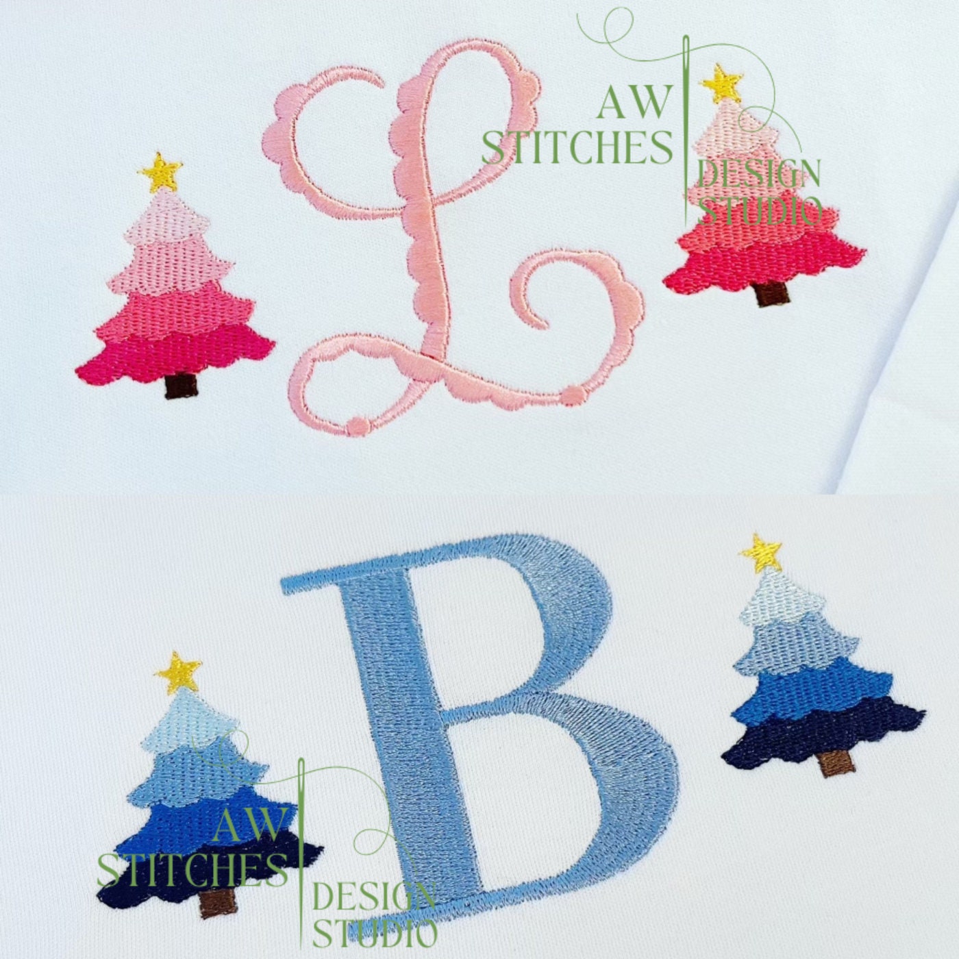 Mini Colorblock Tree – AW Stitches Designs