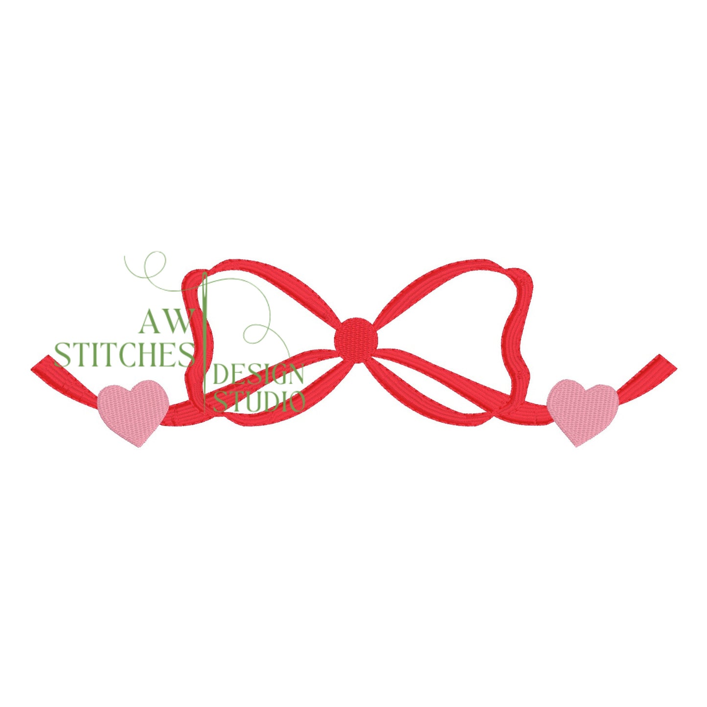 Bow with Heart Accents