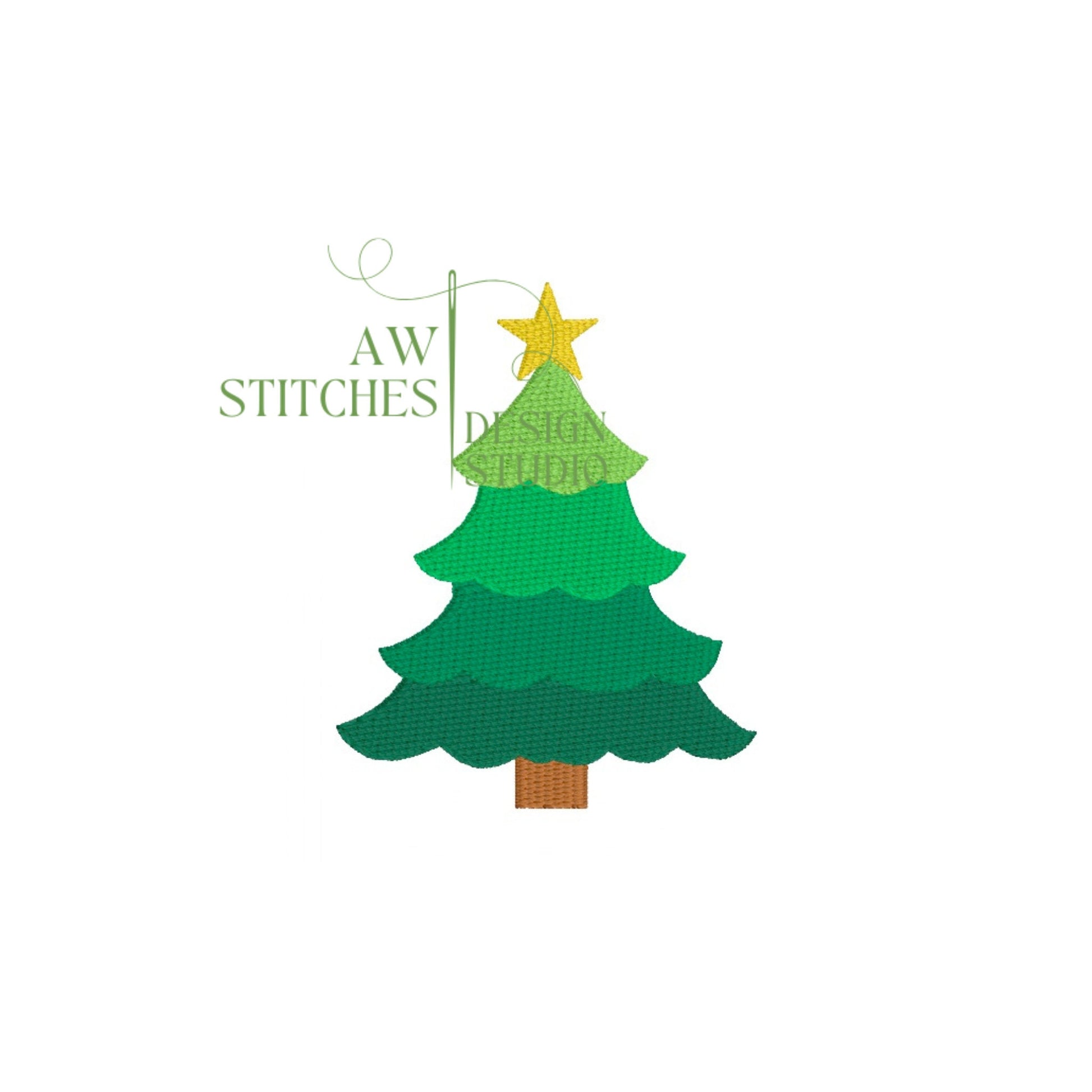 Mini Colorblock Tree – AW Stitches Designs