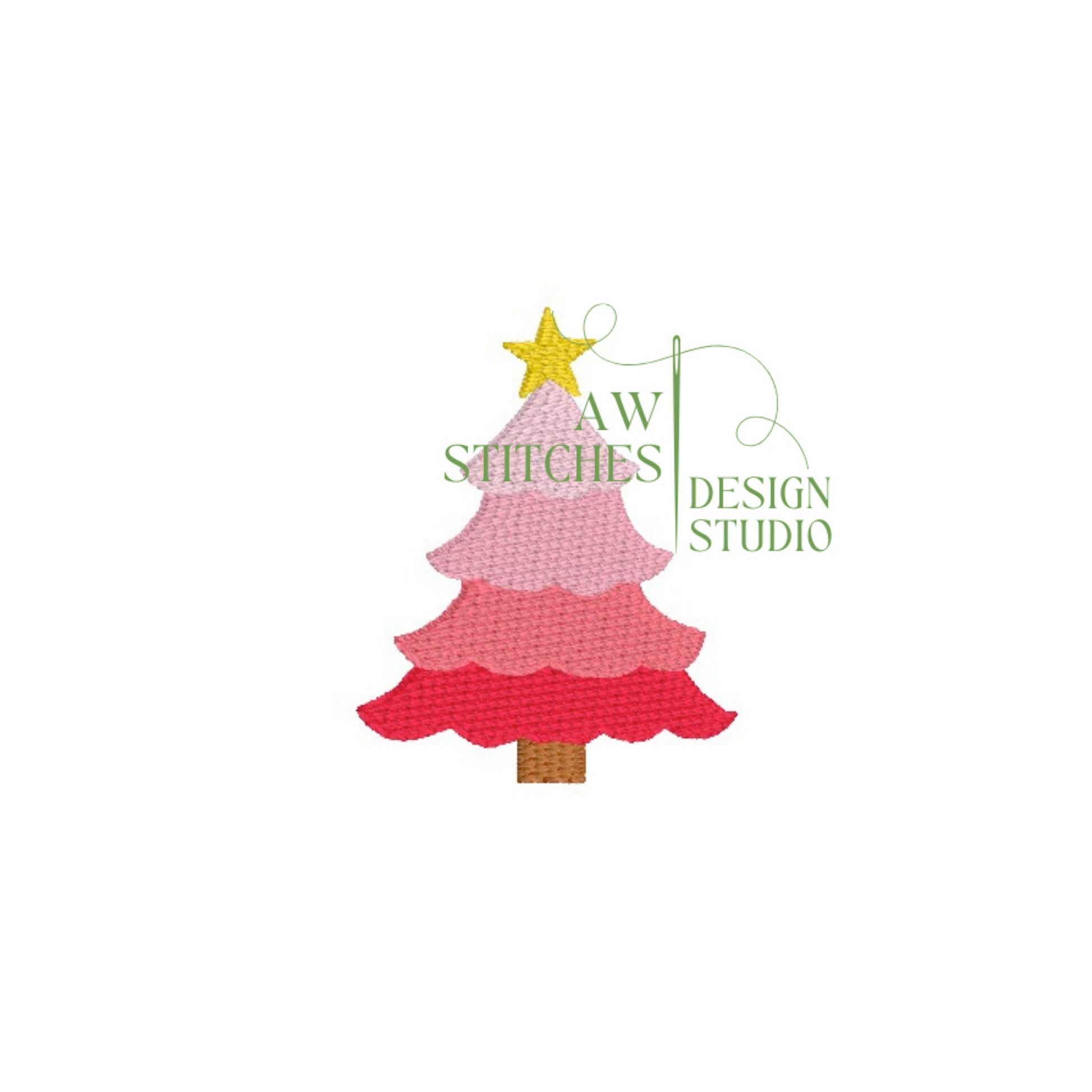 Mini Colorblock Tree – AW Stitches Designs