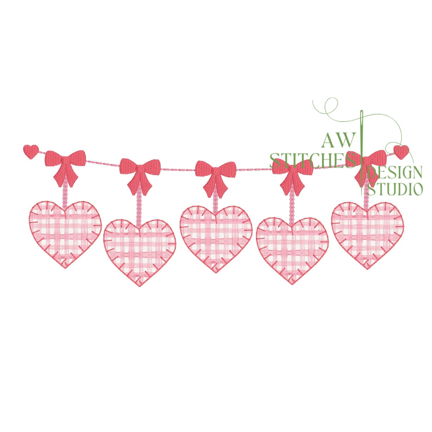 Heart Bunting Applique