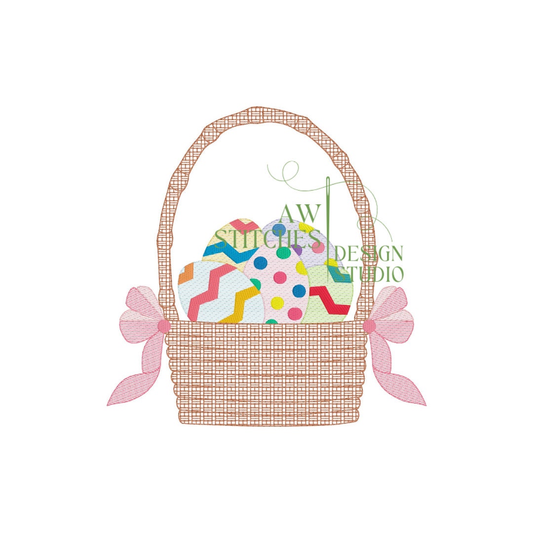 Easter Basket Motif Fill with Bow