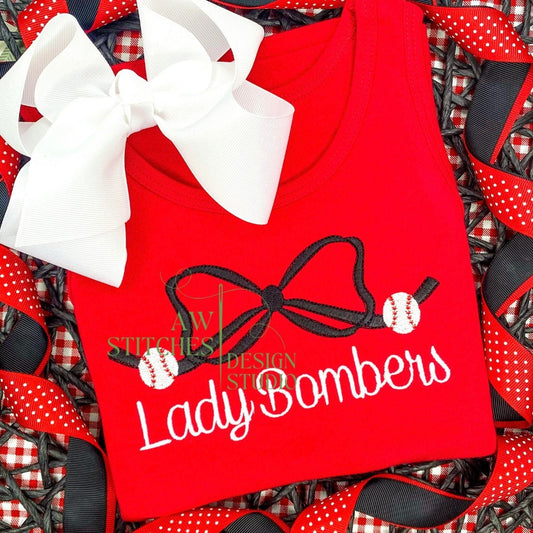 Satin Baseball Bow