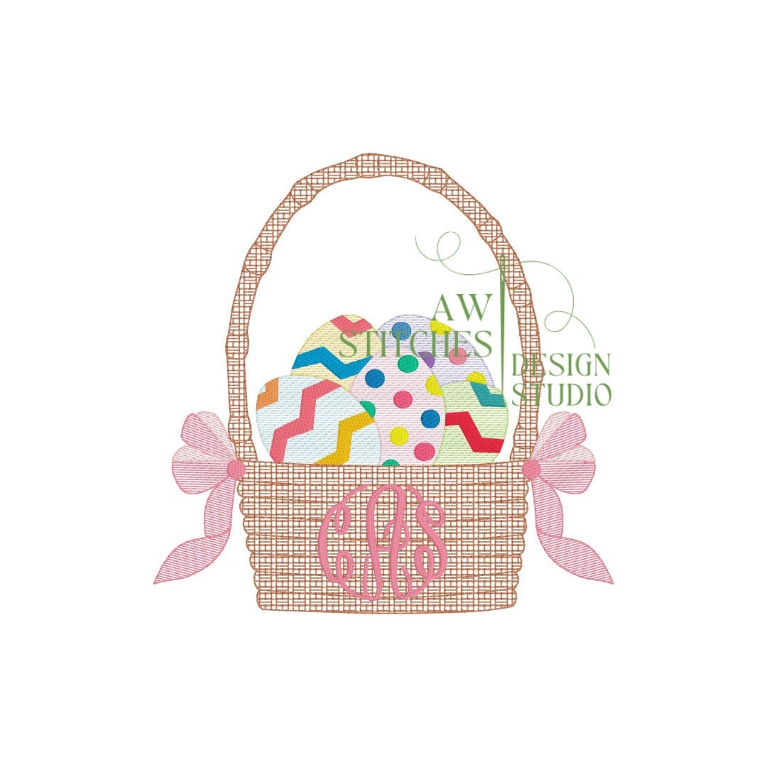 Easter Basket Motif Fill with Bow